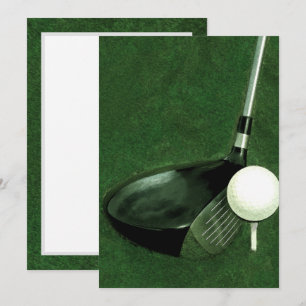Invitation Carton d'invitation vierge sur le thème du golf