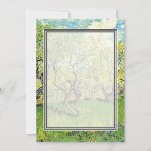 Invitation carton d'invitation vierge. Verger en fleurs de Va (Devant)