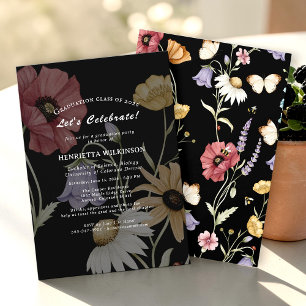 Invitation Carton d'invitation vintage floral pour la fête de