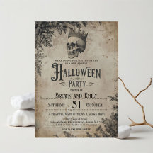 Carton d'invitation Vintage gothique pour une fête