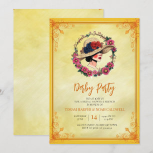 Invitation Carton d'invitation vintage sépia pour une soirée 