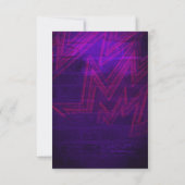 Invitation Carton d'invitation VIP pour fête Neon Glow (Dos)