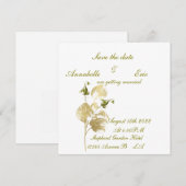 invitation carton plat avec date de réservation (Devant / Derrière)