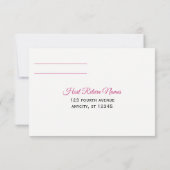 Invitation Carton-réponse RSVP | Calligraphie au pinceau - Ma (Dos)