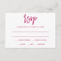 Carton-réponse RSVP | Calligraphie au pinceau - Ma