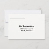 Invitation Carton-Réponse RSVP | Calligraphie au Pinceau (Noi (Dos)