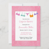 Invitation Cartons de lingerie pour douche de mariage (Devant)