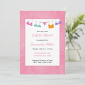 Invitation Cartons de lingerie pour douche de mariage (Debout devant)