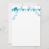 Invitation Cartons de mariage à points bleus Aqua Bunting (Dos)