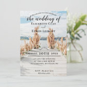 Invitation Cartons de mariage au bord du lac (Debout devant)