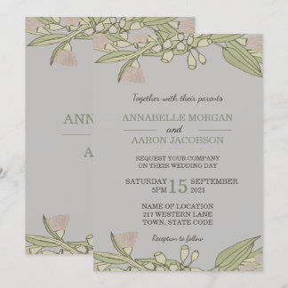 Invitation Cartons de mariage aux fleurs sauvages australienn