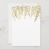 Invitation Cartons de mariage Branches rustiques et dorées (Dos)
