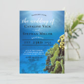 Invitation Cartons de mariage sous la mer (Debout devant)