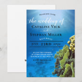 Invitation Cartons de mariage sous la mer (Devant / Derrière)