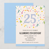 Invitation Cartons d'invitation 25 ans Confetti (Devant / Derrière)