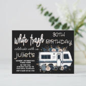 Invitation Cartons d'invitation 30e anniversaire fleur fun tr (Debout devant)