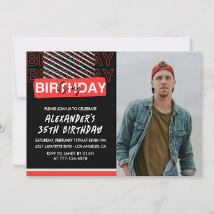 Invitation Cartons d'invitation 35e anniversaire Hommes Fête