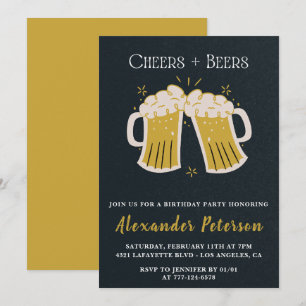 Invitation Cartons d'invitation 49e anniversaire Cheers Beers