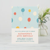 Invitation Cartons d'invitation 69e anniversaire Ballons Mode (Debout devant)