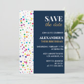 Invitation Cartons d'invitation 75 ans anniversaire Save the (Debout devant)