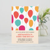 Invitation Cartons d'invitation 93e anniversaire Ballons Mode (Debout devant)