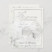 Invitation Cartons d'invitation à la 25e fête d'anniversaire  (Devant / Derrière)