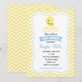 Invitation Cartons d'invitation à la baby shower de canard (J (Devant / Derrière)