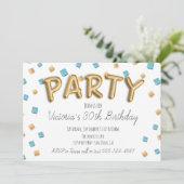 Invitation Cartons d'invitation à la fête avec lettres de bal (Debout devant)