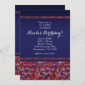 Invitation Cartons d'invitation à la fête avec sequins scinti (Devant / Derrière)