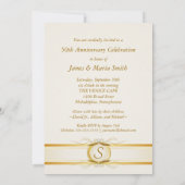 Invitation Cartons d'invitation à la fête d'anniversaire Gold (Dos)