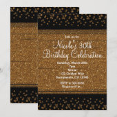 Invitation Cartons d'invitation à la fête Glam avec confettis (Devant / Derrière)
