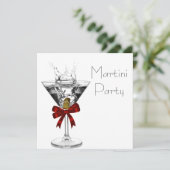 Invitation Cartons d'invitation à la fête Martini Verre à Mar (Debout devant)