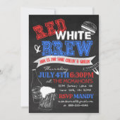 Invitation Cartons d'invitation à la fête Red White and Brew (Devant)