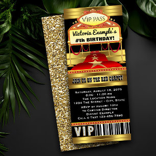 Invitation Cartons d'invitation à tapis rouge Hollywood