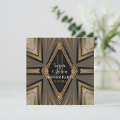 Invitation Cartons d'invitation à un dîner romantique Art déc (Debout devant)