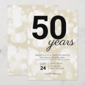 Invitation Cartons d'invitation à une fête de 50e anniversair (Devant / Derrière)
