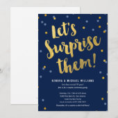 Invitation Cartons d'invitation à une fête surprise pour coup (Devant / Derrière)