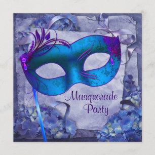 Invitation Cartons d'invitation à une soirée masquée sur le t
