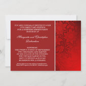 Invitation cartons d'invitation anniversaire avec photo rouge (Dos)