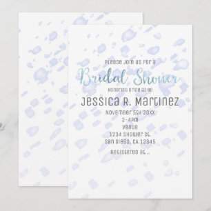 Invitation Cartons d'invitation aquarelle bleu pluie pour ent