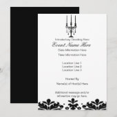 Invitation Cartons d'invitation au candélabre élégant (Devant / Derrière)