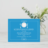 Invitation Cartons d'invitation au dîner de répétition bleu c (Debout devant)