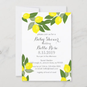 Invitation Cartons d'invitation Baby Shower Bohème Citron Cit