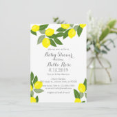 Invitation Cartons d'invitation Baby Shower Citron Bohème (Debout devant)