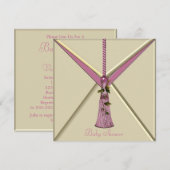 Invitation Cartons d'invitation bébé fille à l'efflorescence (Devant / Derrière)