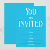 Invitation Cartons d'invitation bleus ravissants pour l'événe (Devant / Derrière)