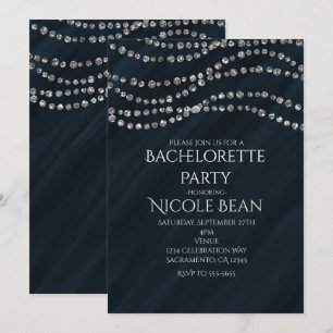 Invitation Cartons d'invitation Blue & Diamond Glamour Bling 