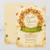 Invitation Cartons d'invitation Couronne d'automne (Devant / Derrière)