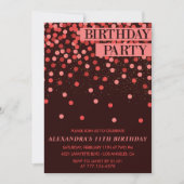 Invitation Cartons d'invitation d'anniversaire 11 ans chic Fê (Devant)