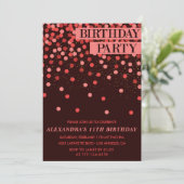 Invitation Cartons d'invitation d'anniversaire 11 ans chic Fê (Debout devant)